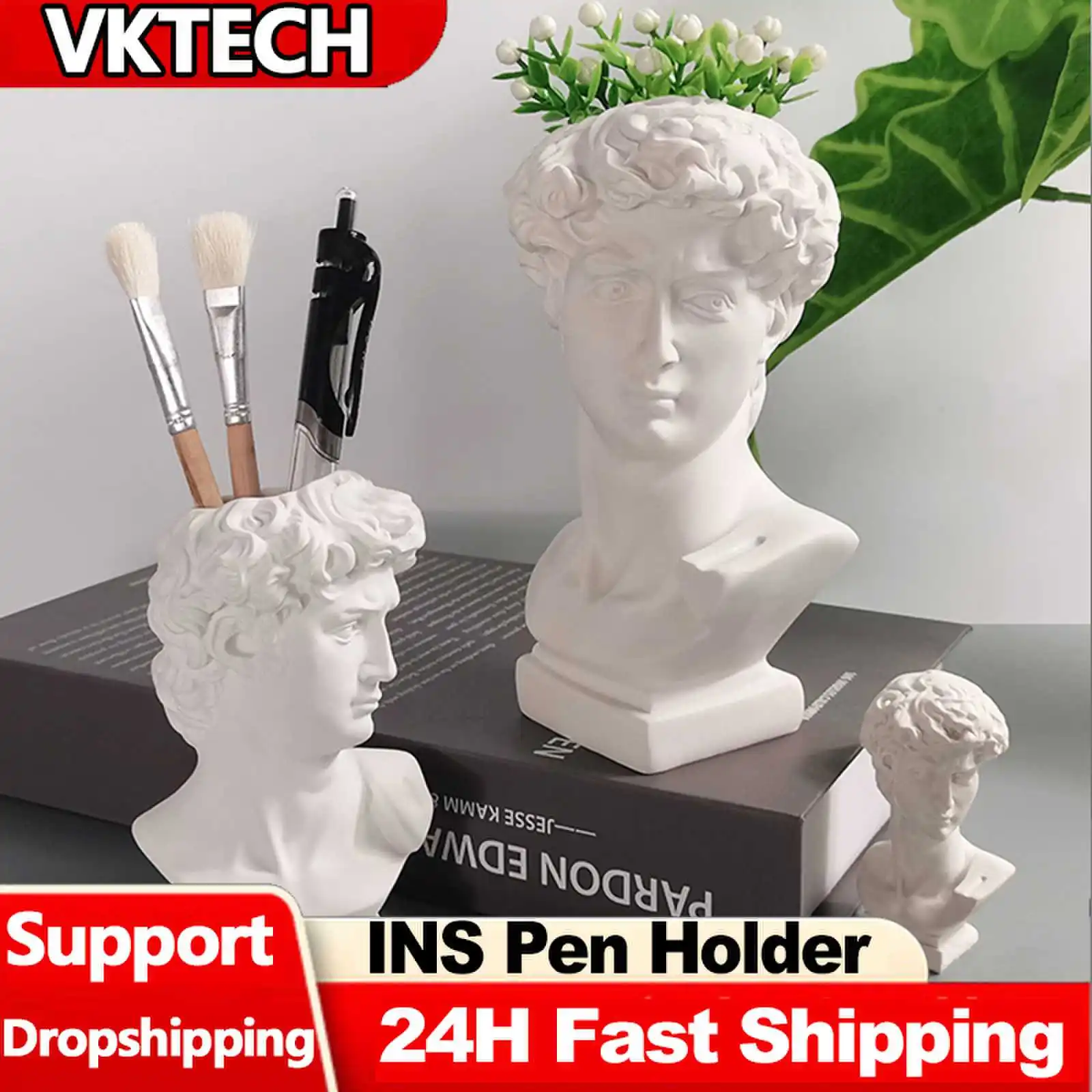 Resin Art Pen - 創造的なレジンスタインホルダー彫刻,ポートレート,メイクブラシ,収納ボックス,花瓶,アートクラフト,庭の装飾ギフト