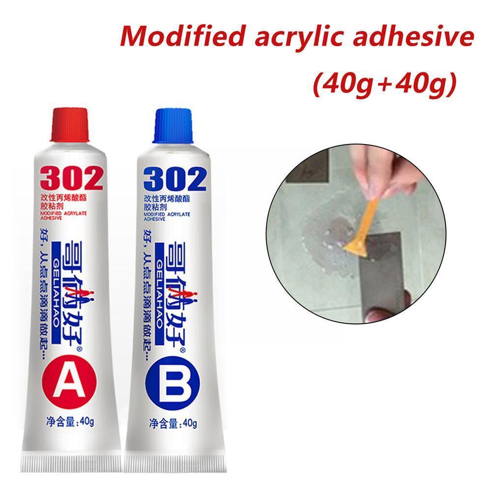 Epoxy Resin Ab - 速乾性 AB 接着剤強粘着金属鉄アルミタイル木材スーパー 302 接着剤セラミック接着剤溶接温度高 E7G5