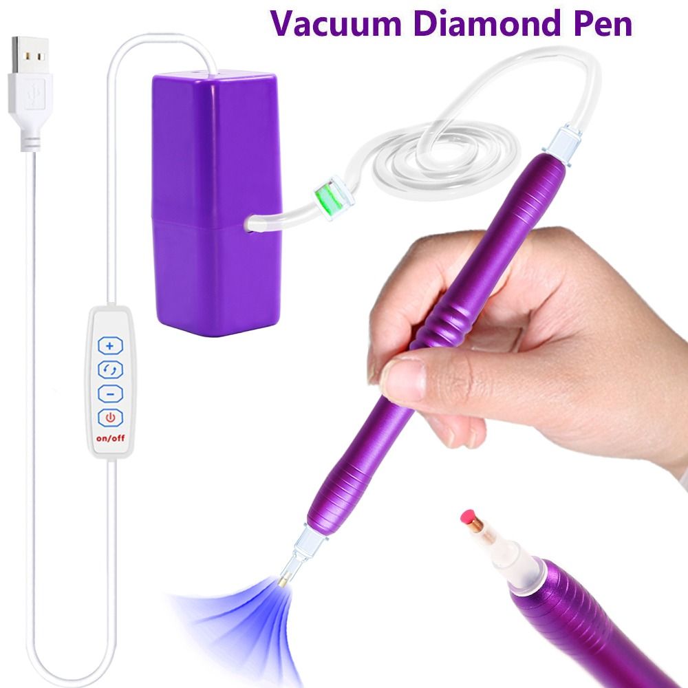 Resin Art Pen - 電気真空ダイヤモンド塗装ペンキット USB 電源ダイヤモンド塗装吸引装置 5D ダイヤモンド塗装ツール用