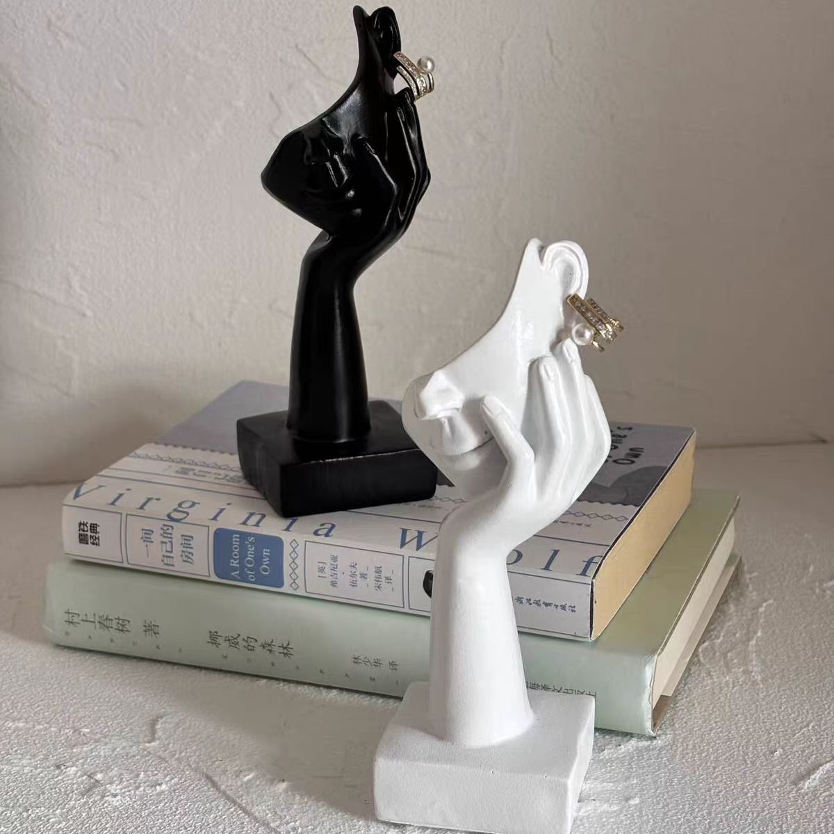 Resin Art Stand - 樹脂工芸品装飾品抽象フィギュアイヤリングディスプレイスタンドリビングルーム彫刻アート装飾品