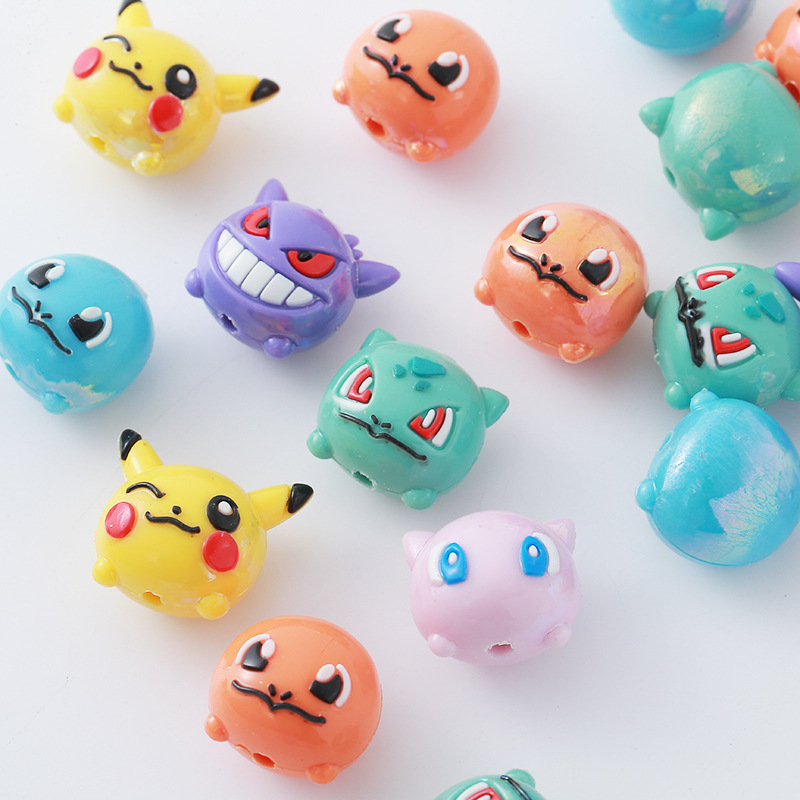 12 個ポケモンビーズ DIY 携帯電話ストラップキーホルダ - Resin Art Toys のレビューと価格