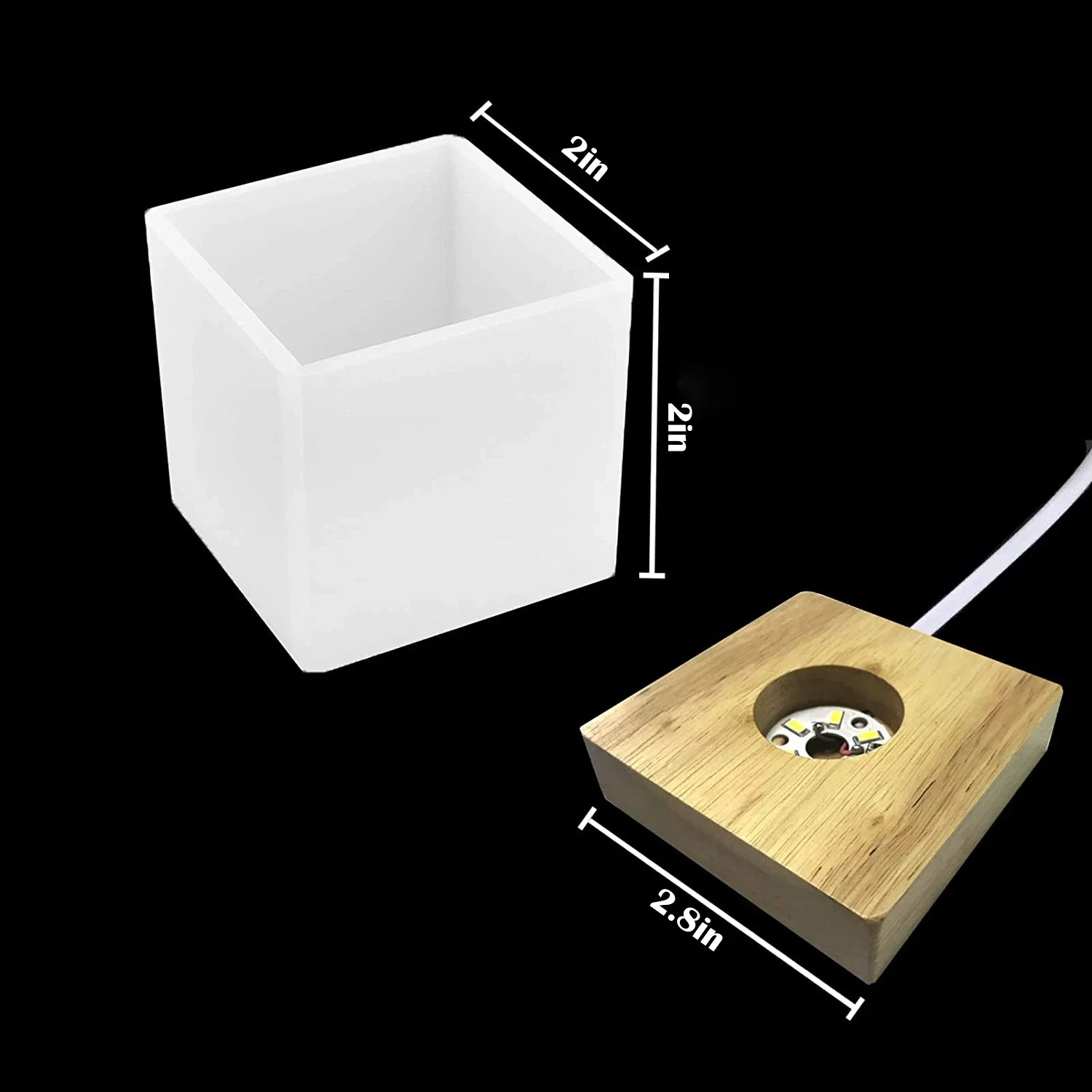 スクエアライト樹脂モールド、樹脂用LEDシリコンモールド、樹 - Resin Art Stand のレビューと価格