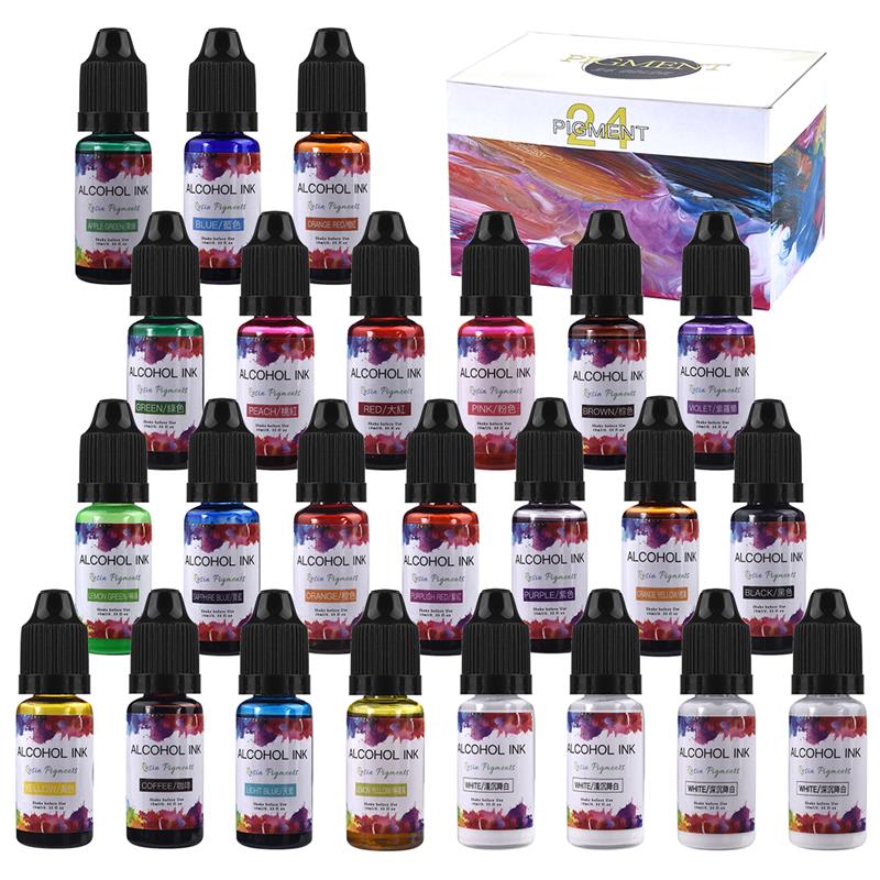 エポキシ樹脂,24色/バッチ,10ml,アート,液体,注入, - Resin Dye Opaque のレビューと価格