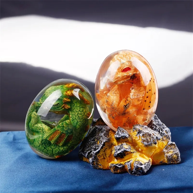 サポートベース付きの溶岩像,樹脂製の置物,恐竜の卵,テーブル - Resin Art Stand のレビューと価格