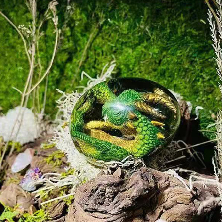 サポートベース付きの溶岩像,樹脂製の置物,恐竜の卵,テーブル - Resin Art Stand のレビューと価格
