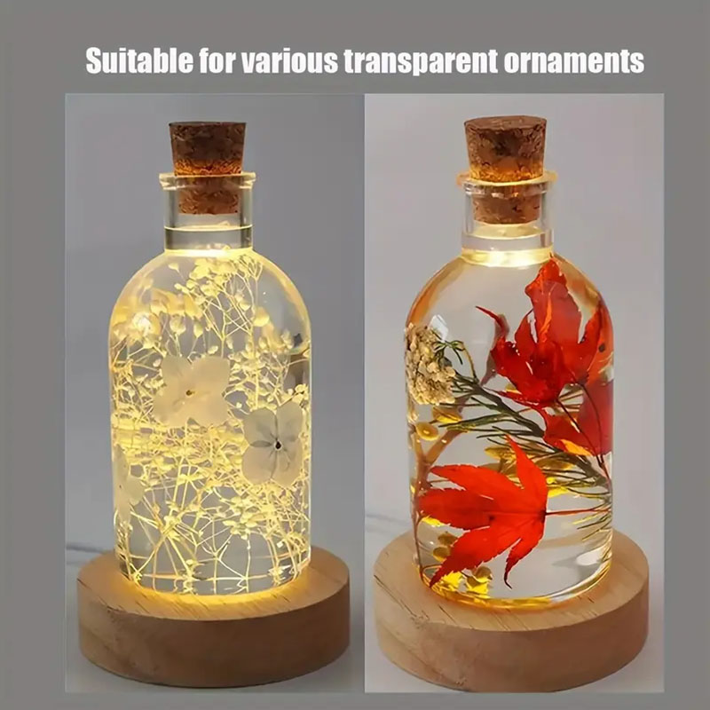 木製丸型LEDナイトライトベースアートディスプレイホルダーU - Resin Art Stand のレビューと価格