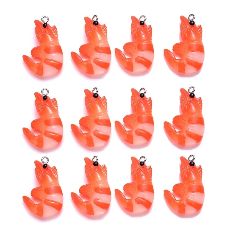 10 個アクリル樹脂漫画シーフードチャーム 3D 模擬ロブス - Resin Art Acrylic のレビューと価格