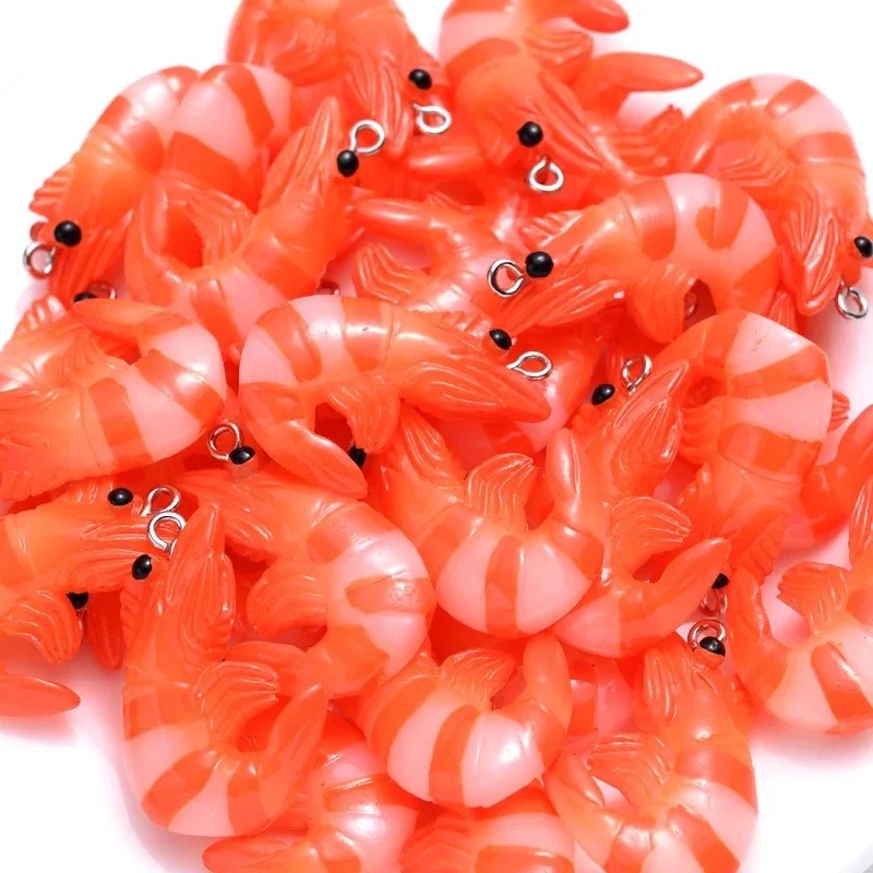 10 個アクリル樹脂漫画シーフードチャーム 3D 模擬ロブス - Resin Art Acrylic のレビューと価格
