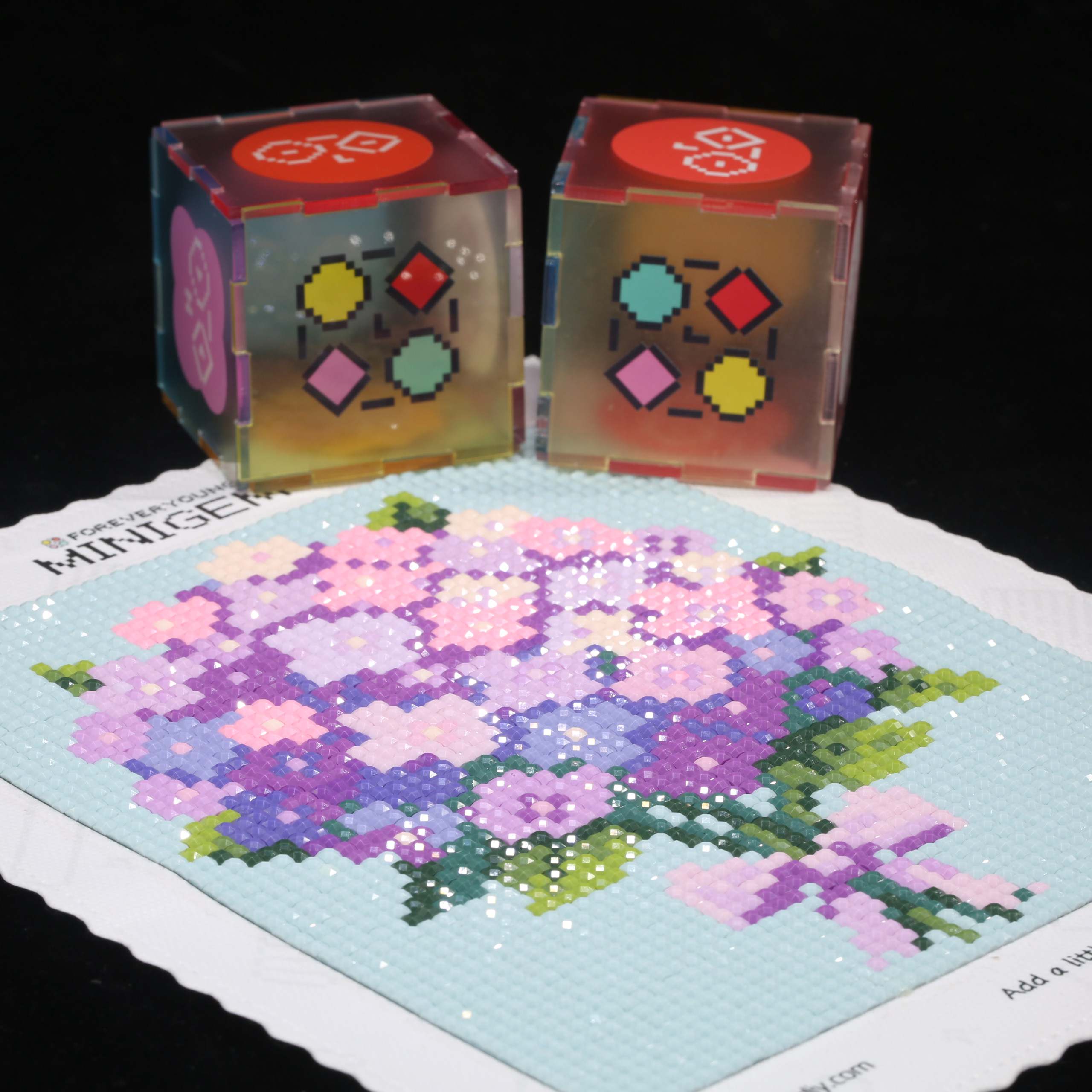 ミニジェム ®   紫アジサイ 5D ダイヤモンドペインティ - Resin Art For Beginner のレビューと価格