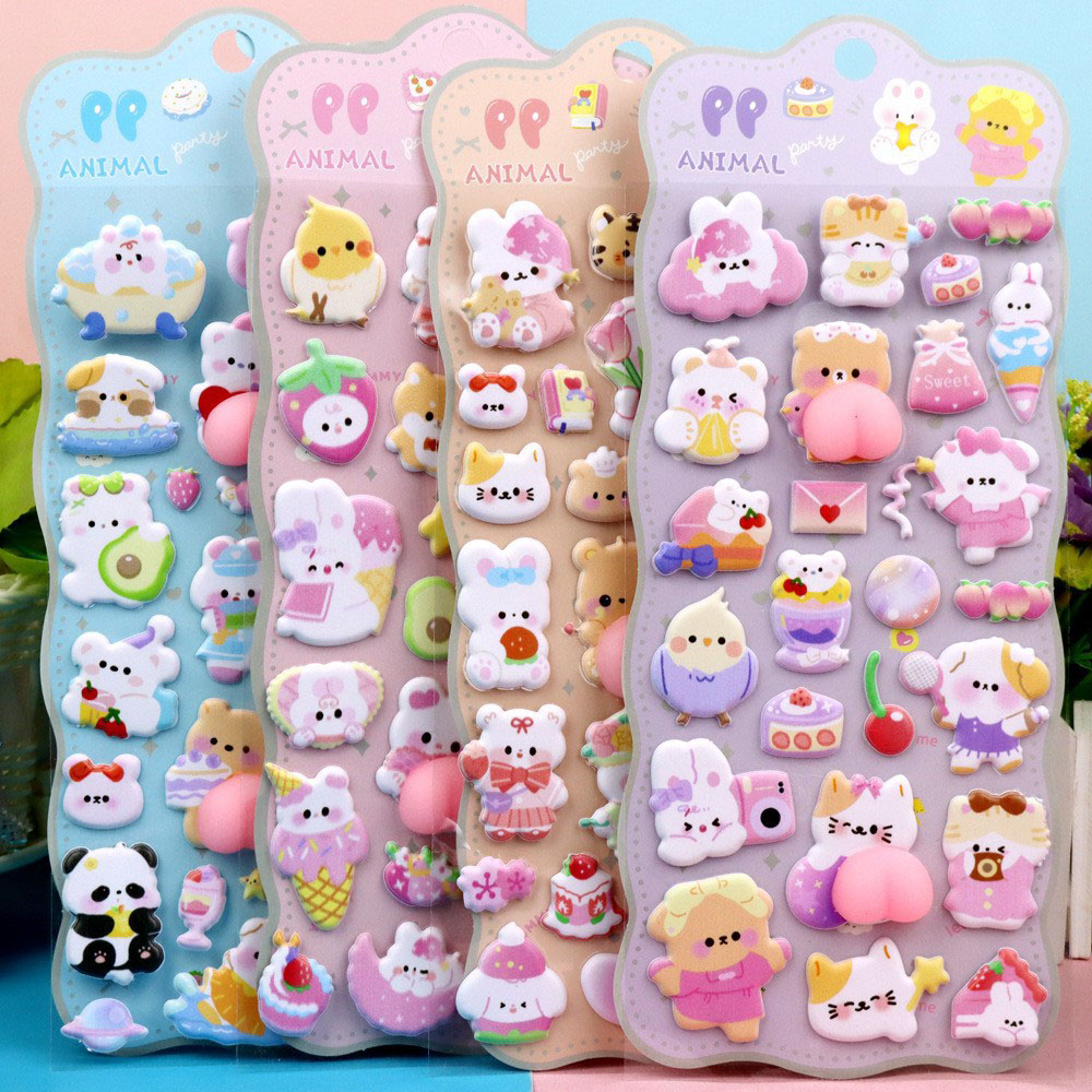 2/4枚入り 3D ソフト キュートなお尻 3D漫画風動物ス - Resin Art Phone Case のレビューと価格