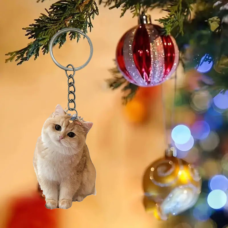 黒と白の猫キーホルダー 2d アクリル猫ペンダント両面デザイ - Resin Art Keychain Design のレビューと価格