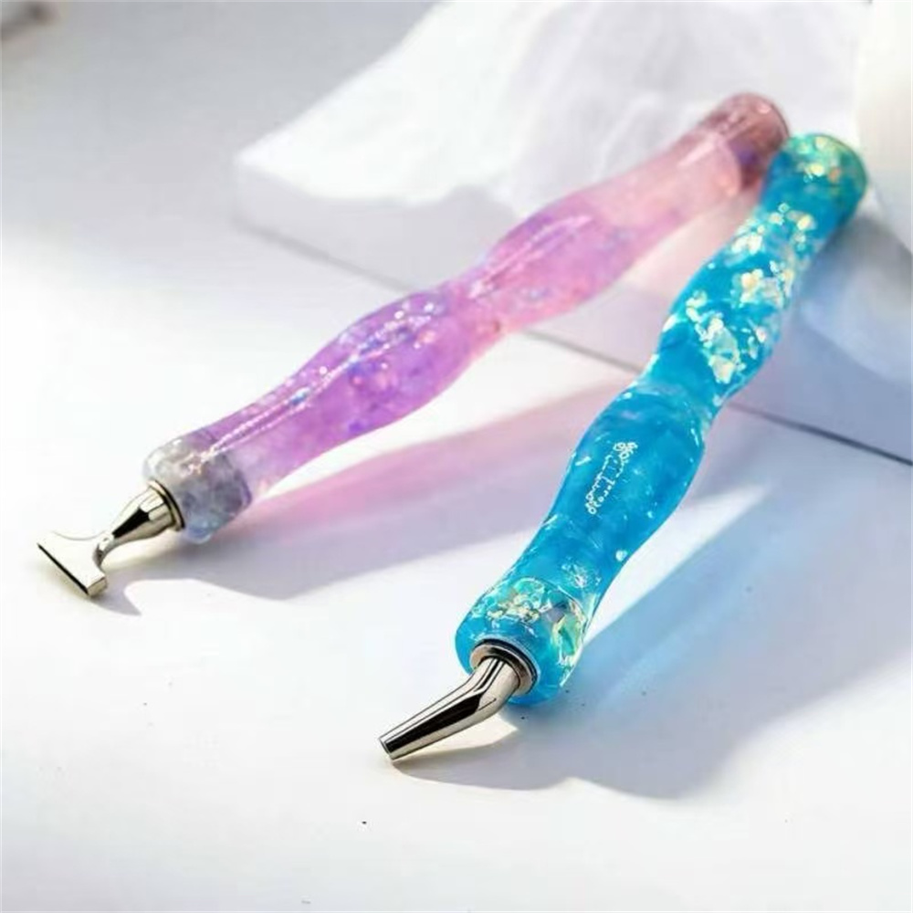 新しい波状樹脂製ダイヤモンドペインティングペン、ネジ式光沢ポ - Resin Art Pen のレビューと価格