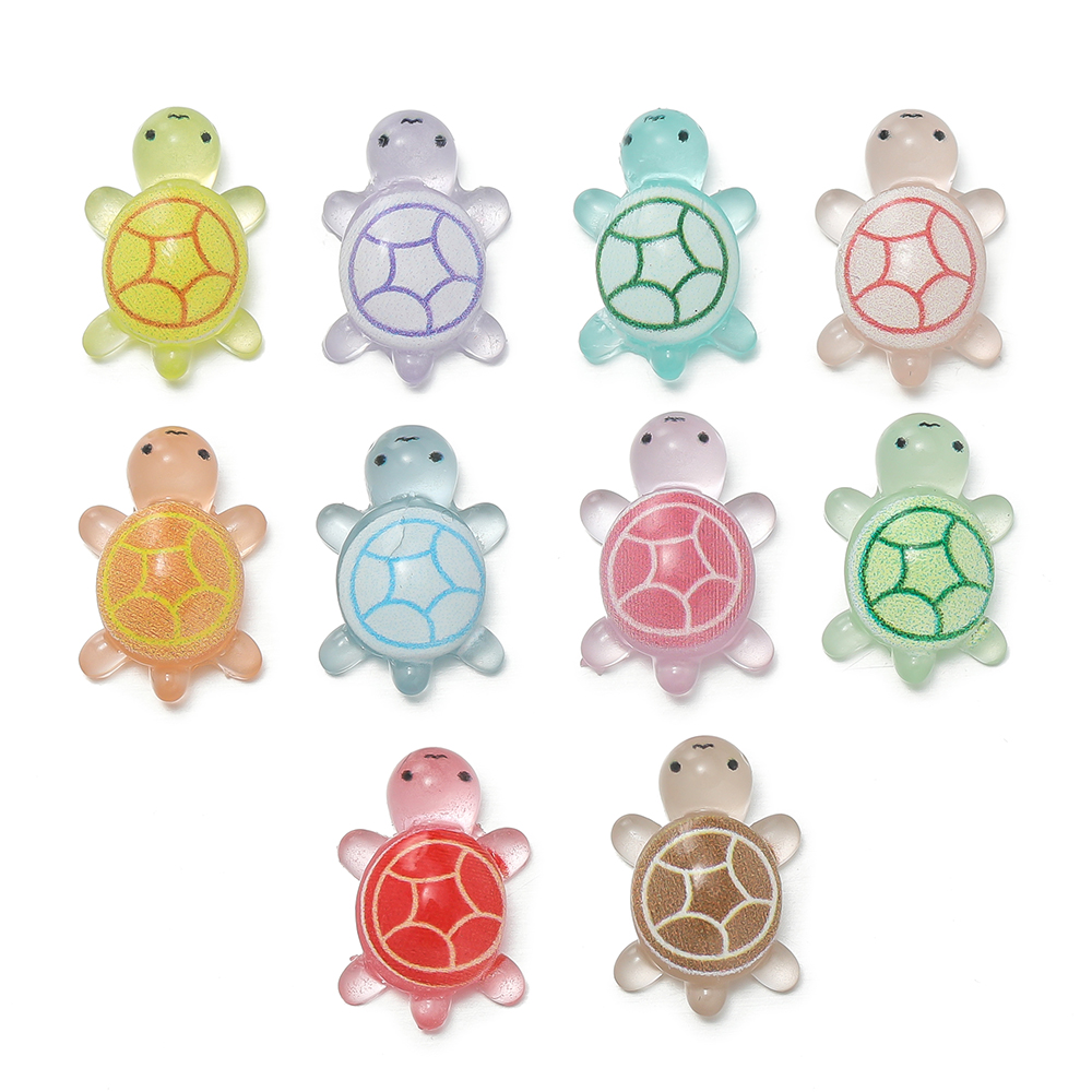 10個/ロット ミニレジン製ウミガメ 暗闇で光る 可愛い小さ - Resin Art Keychain のレビューと価格