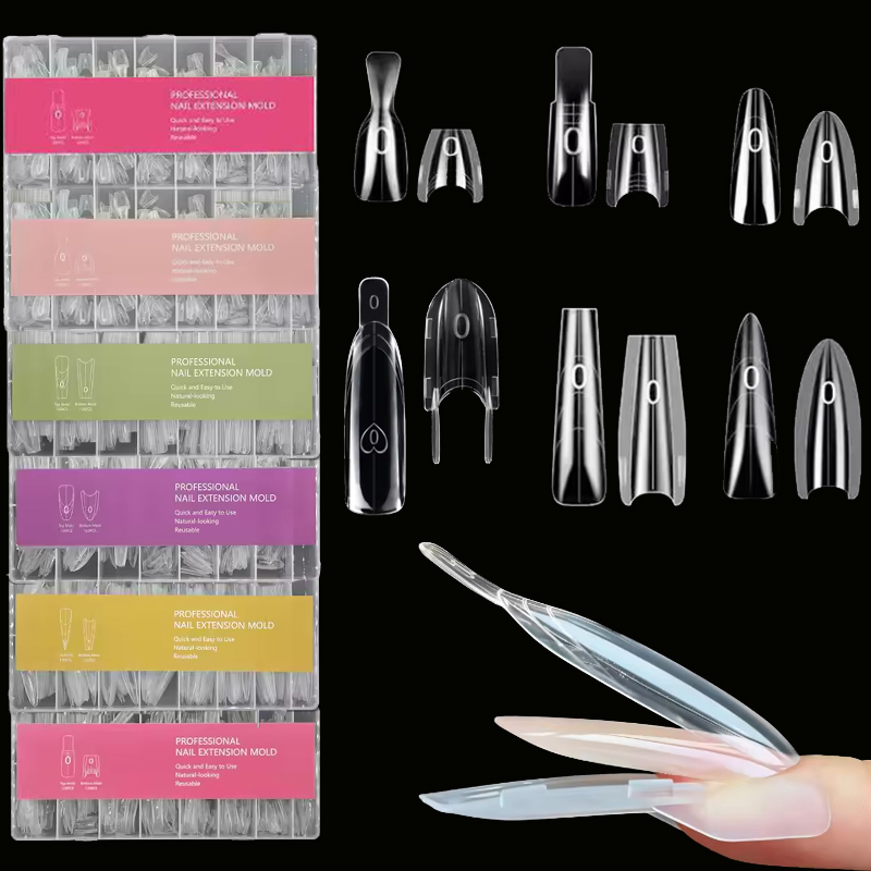 120/150/240個入りサンドイッチネイル、2種類の形状 - Resin Art Guide Free のレビューと価格