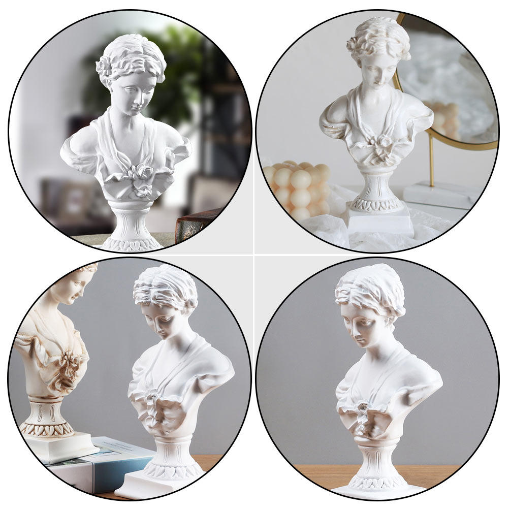 ヘッド彫刻、レジン製バスト像、卓上装飾、家庭用オーナメント、 - Resin Art Design Ideas のレビューと価格