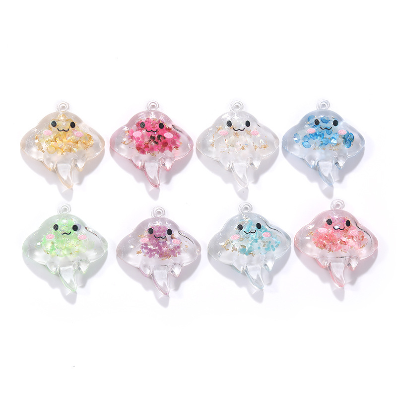 10個入り 発光マンタレイ レジンチャーム クラゲペンダント - Resin Art Acrylic のレビューと価格