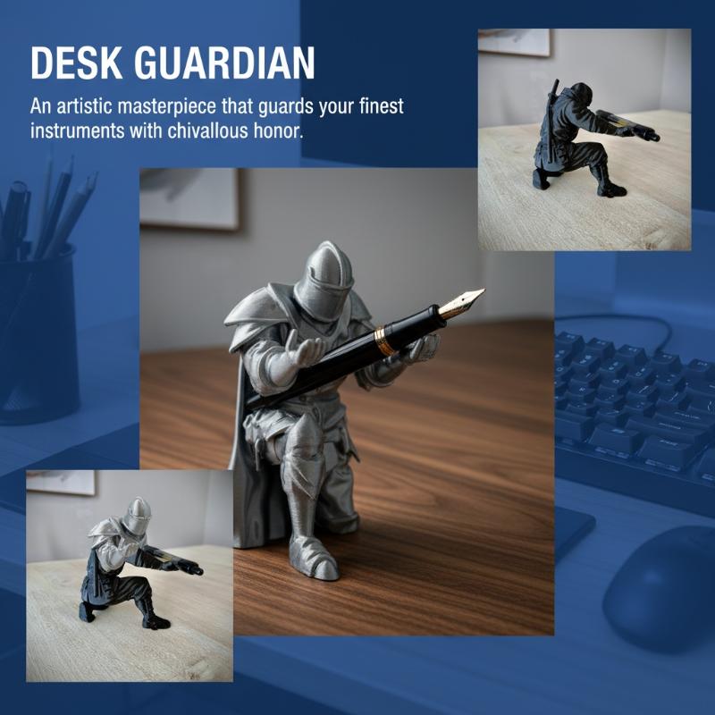 騎士ペンホルダー樹脂中世鎧デスクオーガナイザー画材オフィス用 - Resin Art Stand のレビューと価格