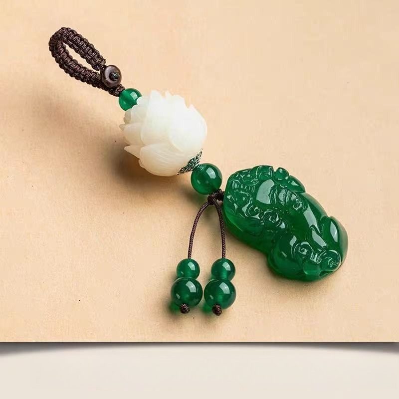 ペンダント蓮キーホルダー車チャーム仏陀安全結び付きカップル男 - Resin Art A Keychain のレビューと価格