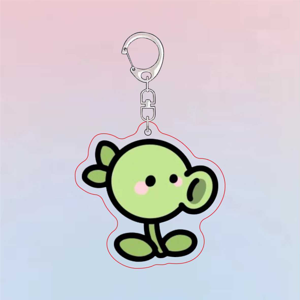 植物対ゾンビ アクリル製キュートキーホルダー ゲーム関連商品 - Resin Art Keychain のレビューと価格