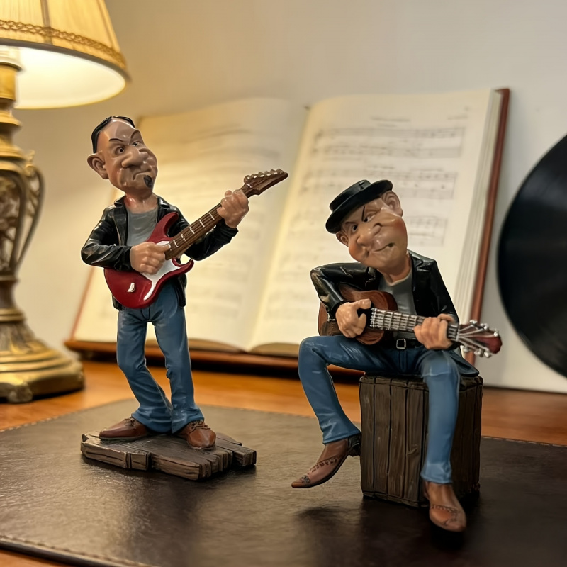 奇抜なギタリスト像の装飾品、手描きの樹脂製ミュージシャン装飾 - Resin Art Decoration Items のレビューと価格