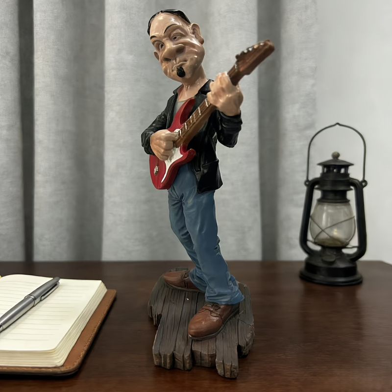 奇抜なギタリスト像の装飾品、手描きの樹脂製ミュージシャン装飾 - Resin Art Decoration Items のレビューと価格