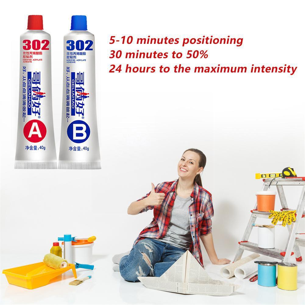 速乾性 AB 接着剤強粘着金属鉄アルミタイル木材スーパー 3 - Epoxy Resin Ab のレビューと価格