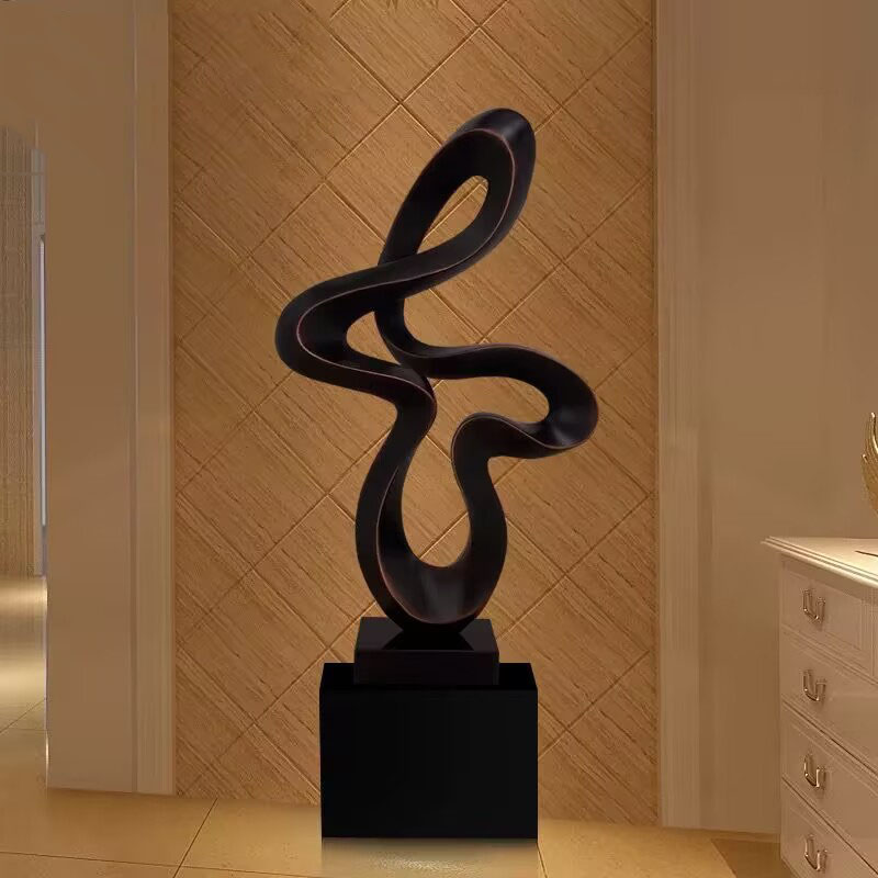 大型抽象彫刻装飾ホテルロビーリビングルームアート装飾デスクト - Resin Art Decoration Items のレビューと価格