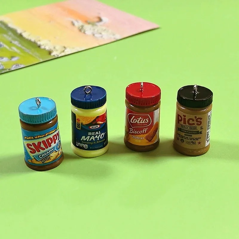 10個入り/パック ミニチュアシミュレーションピーナッツバタ - Resin Art Keychain のレビューと価格