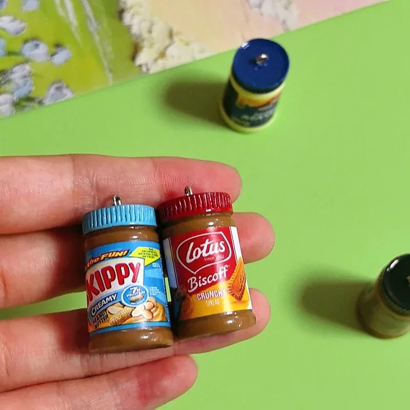 10個入り/パック ミニチュアシミュレーションピーナッツバタ - Resin Art Keychain のレビューと価格