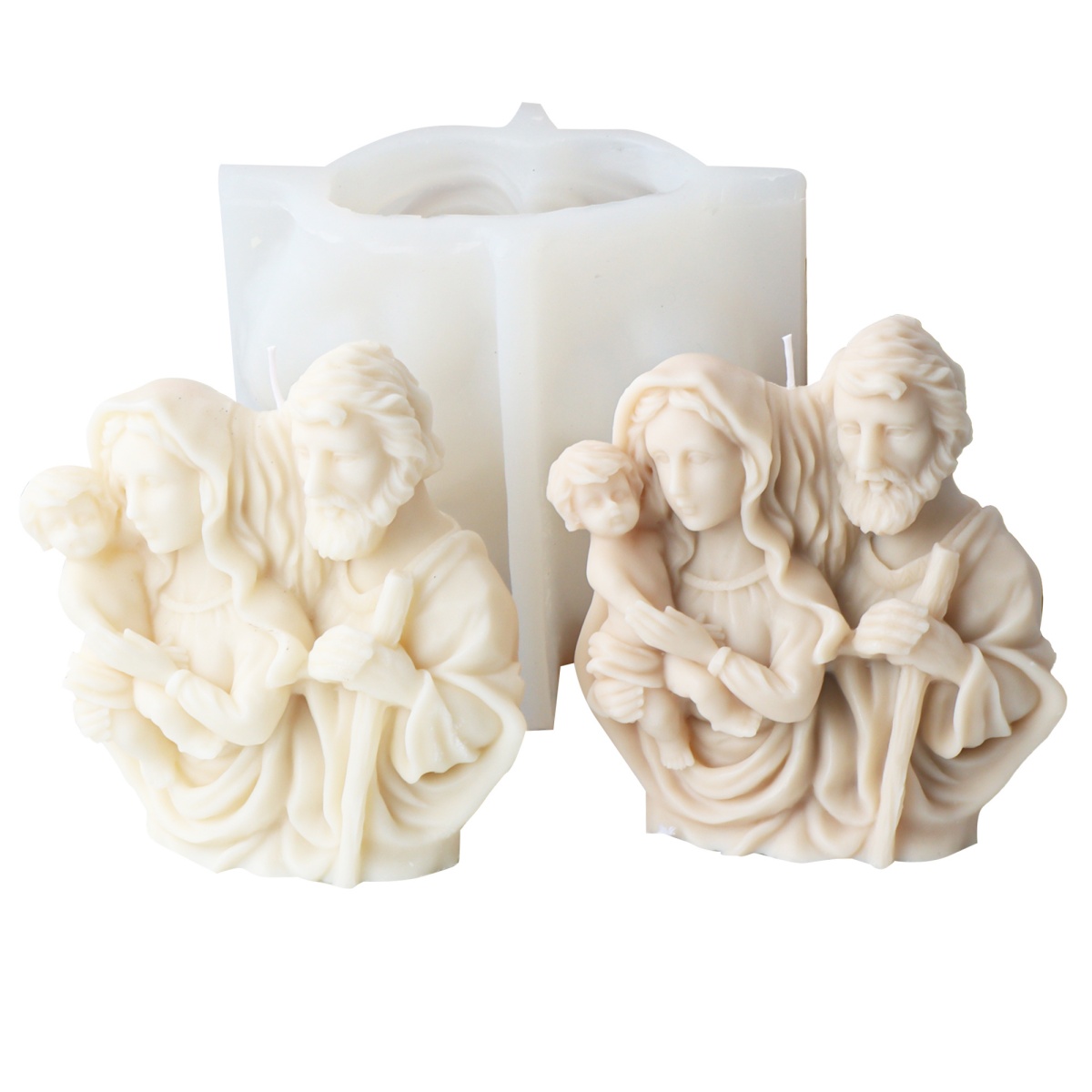 3D 聖家族像シリコーン型イエス聖母マリア赤ちゃん家族 3  - Resin Art Furniture のレビューと価格