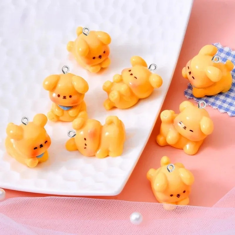 10 個かわいい漫画犬アクリル樹脂チャームミニペンダント D - Resin Art Acrylic のレビューと価格