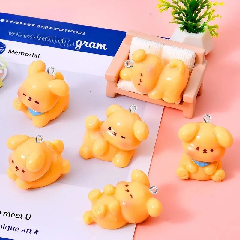 10 個かわいい漫画犬アクリル樹脂チャームミニペンダント D - Resin Art Acrylic のレビューと価格
