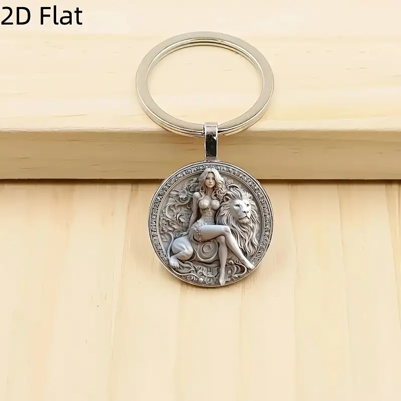 2Dのユニークなヨーロッパ風の女神とライオンのデザイン、そし - Resin Art Keychain Design のレビューと価格